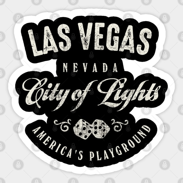 Las Vegas City Of Lights Sticker by Designkix